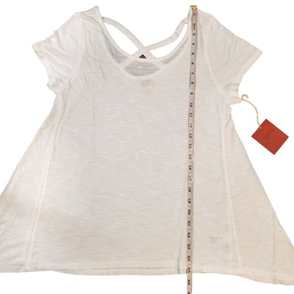 Mossimo Supply Co. Womens White Cross-Back Short Sleeve Shirt Size Medium - Picture 6 of 10